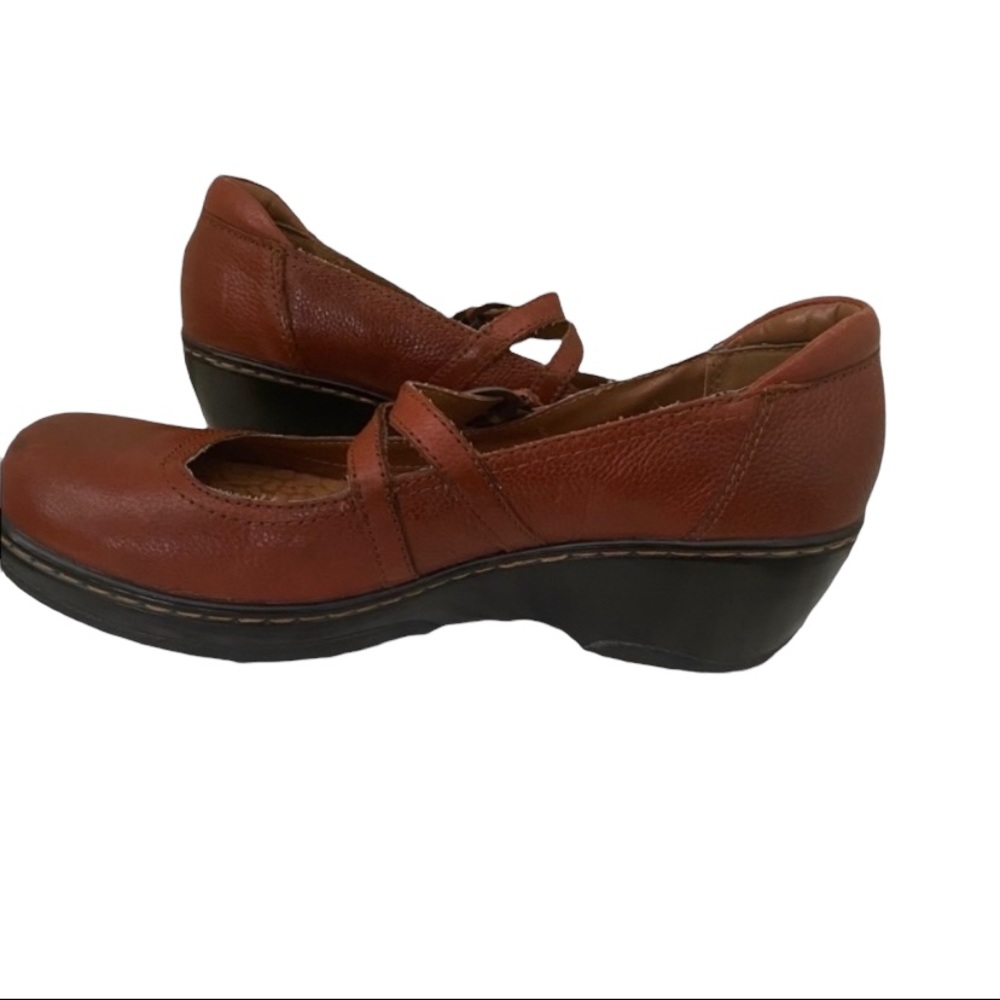 B.O.C. Mary Jane Clogs Mules C43441 Size 8.5 Leather Brown Y2K